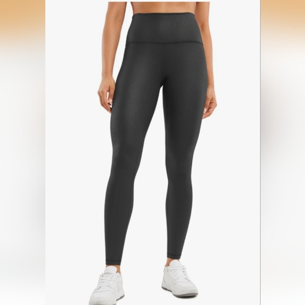 CRZ YOGA Matte Faux Leather Leggings 28" - Butterluxe High Waisted Sz‎ M Black